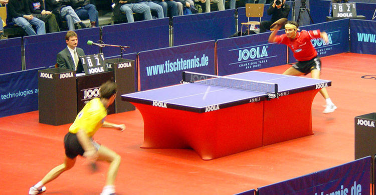 Tischtennisturniere in Süddeutschland in der Eberthalle in Ludwigshafen, in der auch Handball, Fußball und weitere Sportevents stattfinden.